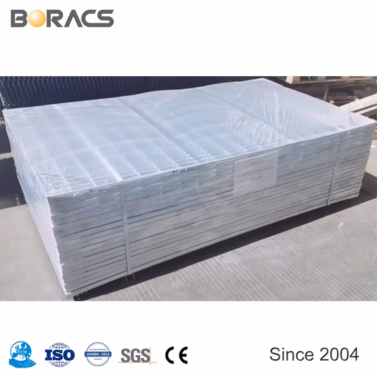 Barra composta galvanizada por imersão a quente que rala o piso de aço com placa quadriculada para passarela